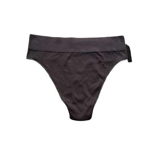 NWT SKIMS Rib Thong In Bone High Waist Thong In Cocoa Brown Panty - Picture 4 of 5